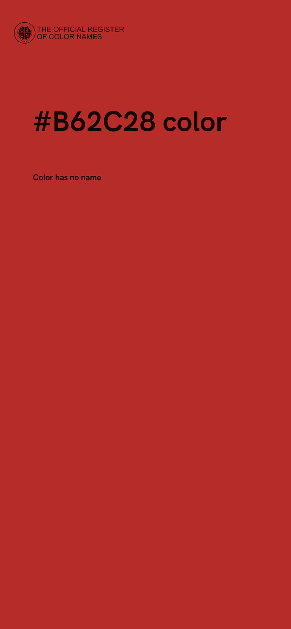 #B62C28 color image