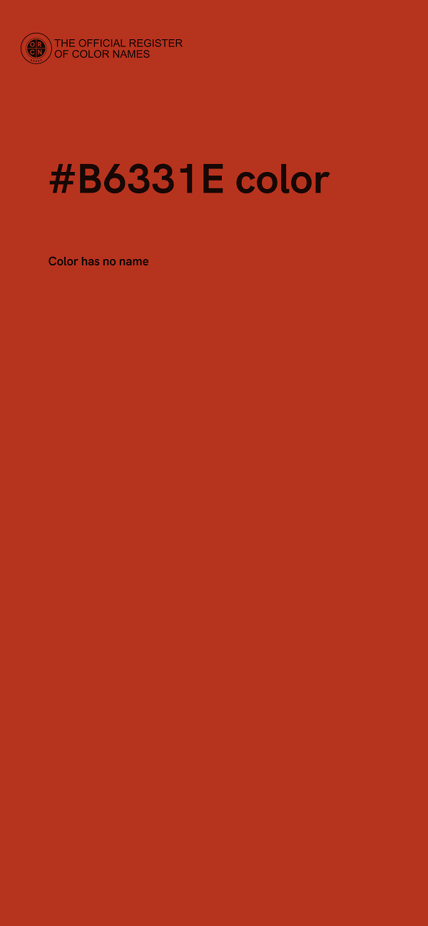 #B6331E color image
