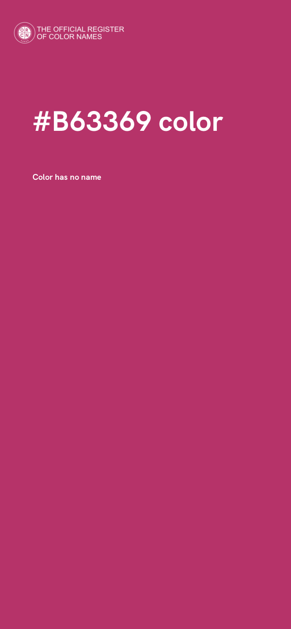 #B63369 color image