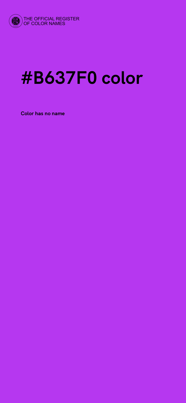 #B637F0 color image