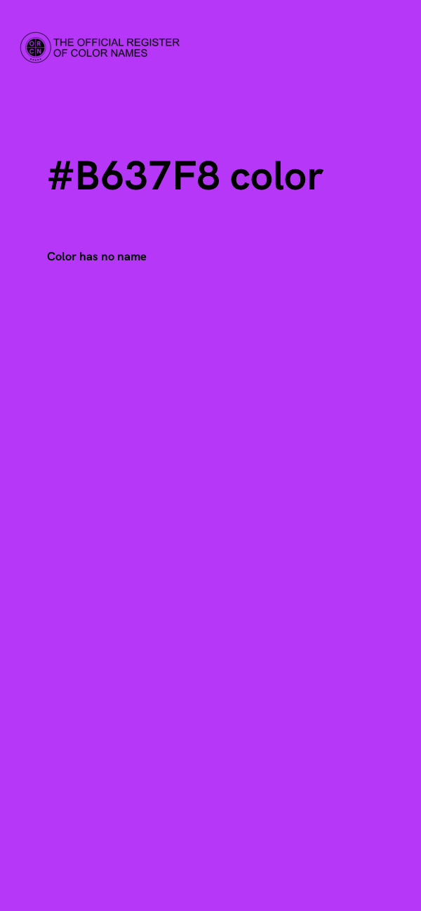 #B637F8 color image