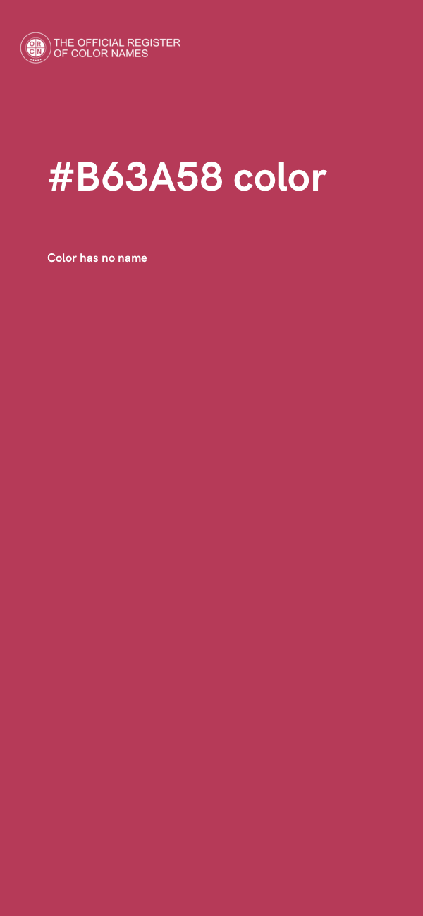 #B63A58 color image
