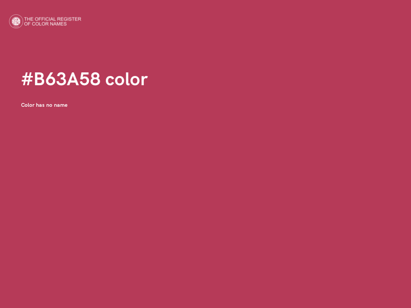 #B63A58 color image