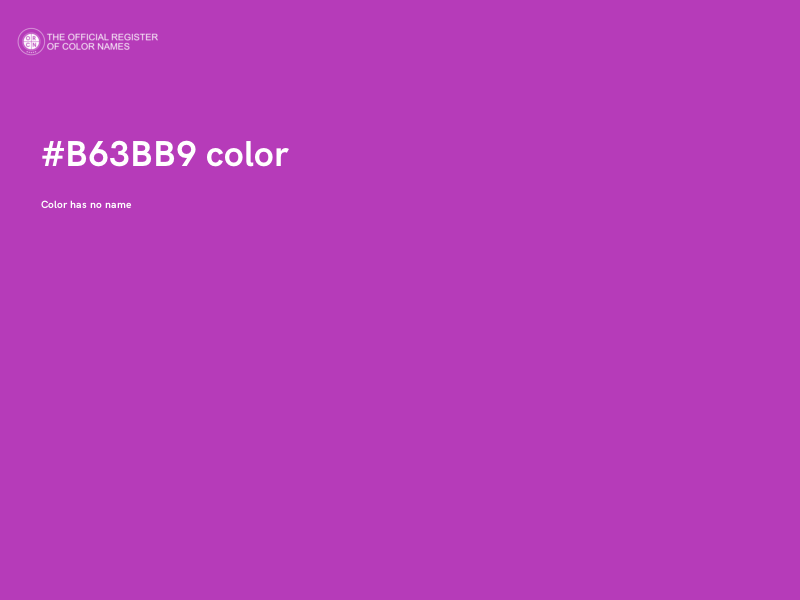 #B63BB9 color image