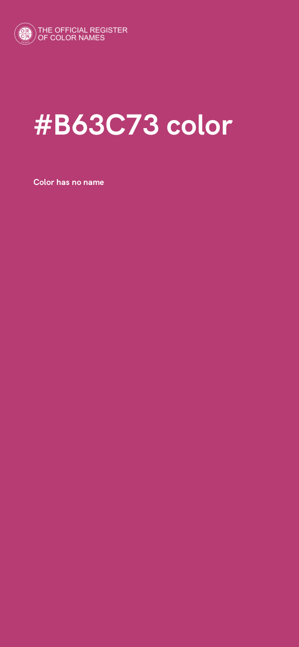 #B63C73 color image