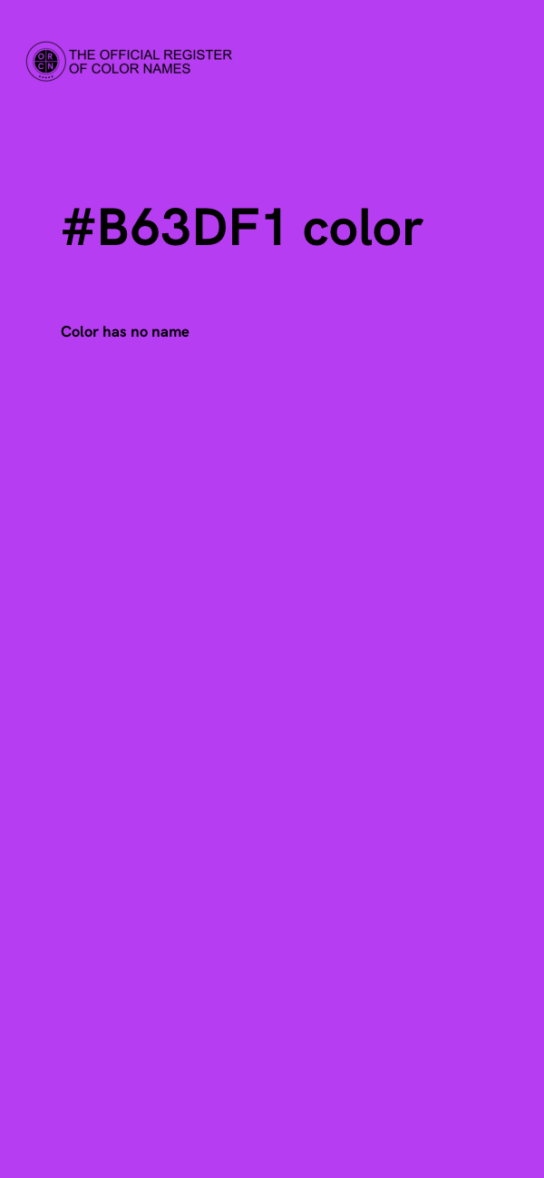 #B63DF1 color image