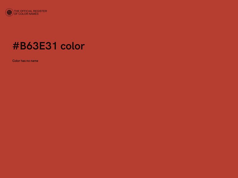#B63E31 color image