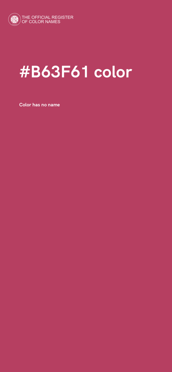 #B63F61 color image