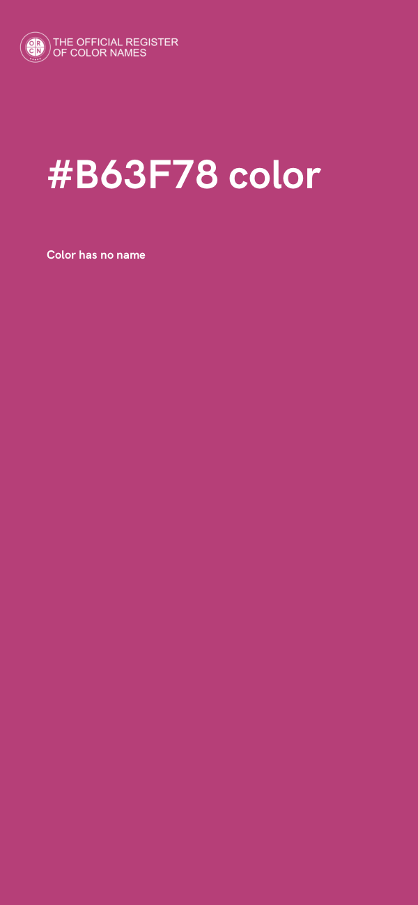#B63F78 color image