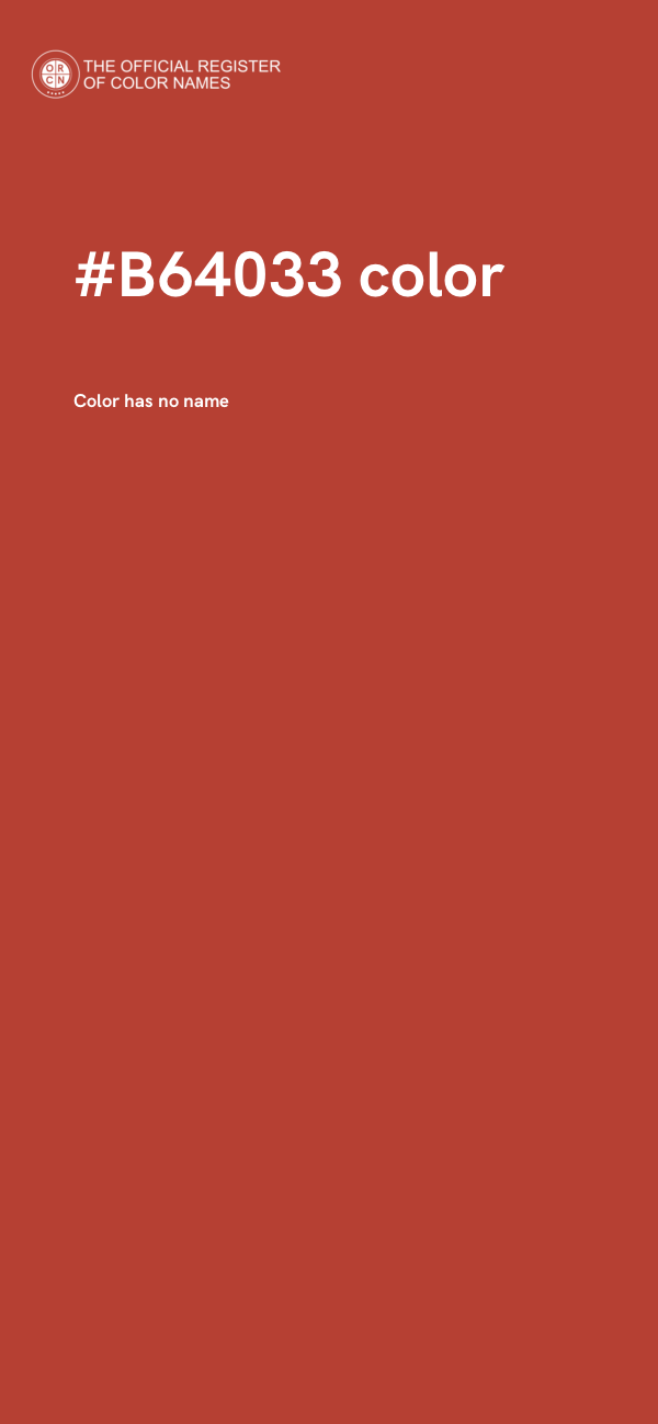 #B64033 color image