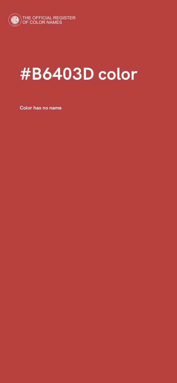 #B6403D color image