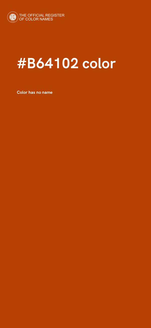 #B64102 color image
