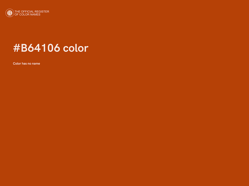 #B64106 color image