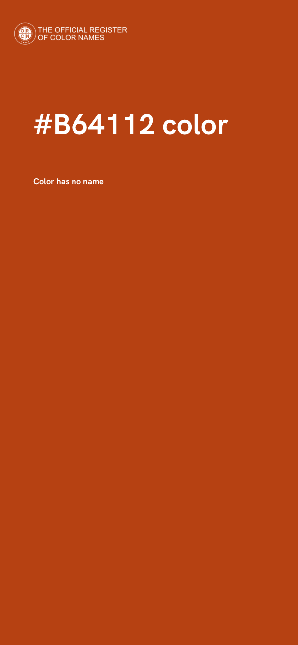 #B64112 color image