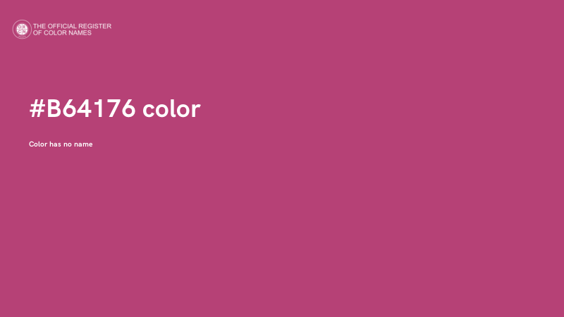 #B64176 color image