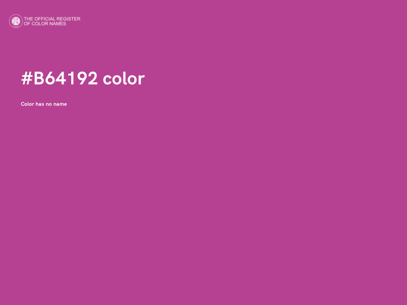 #B64192 color image