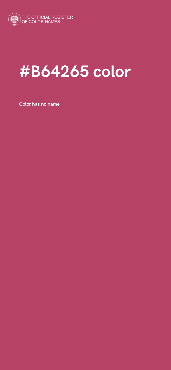 #B64265 color image