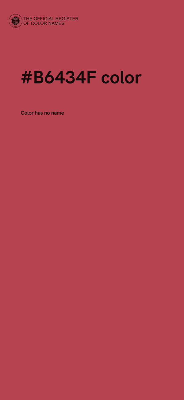 #B6434F color image