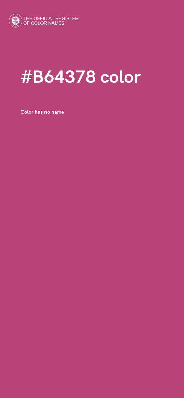 #B64378 color image