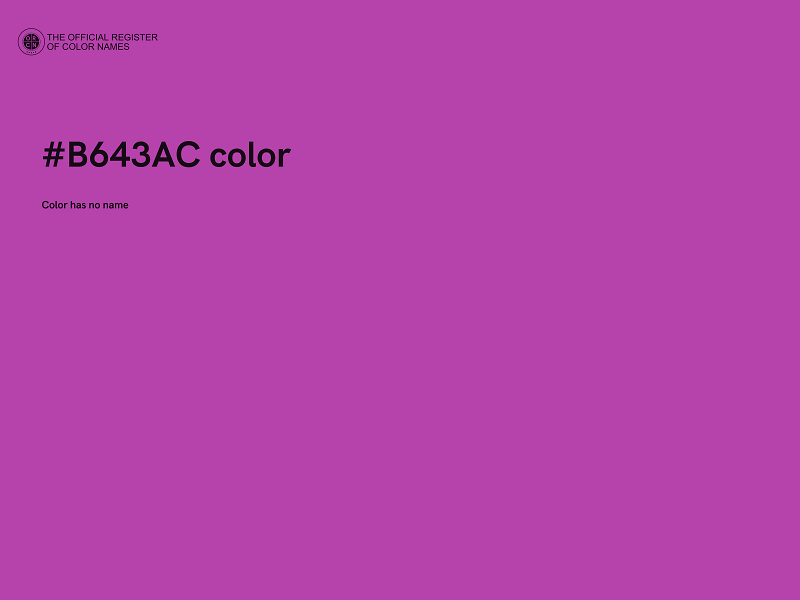 #B643AC color image