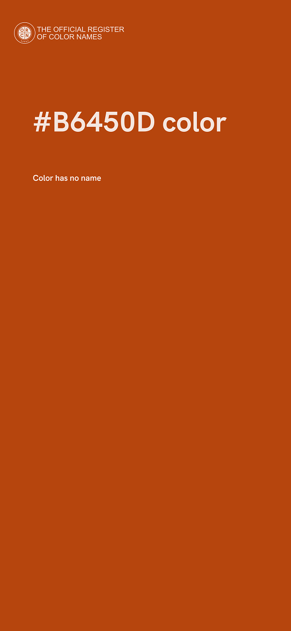 #B6450D color image