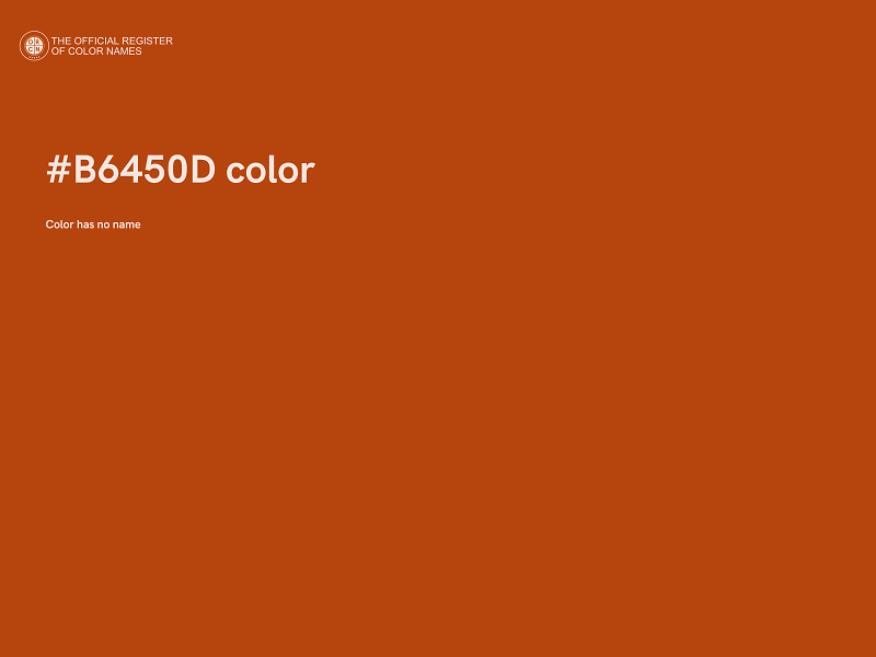 #B6450D color image