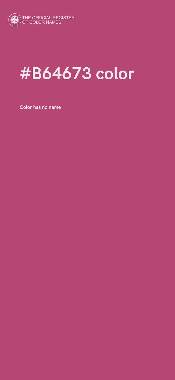 #B64673 color image