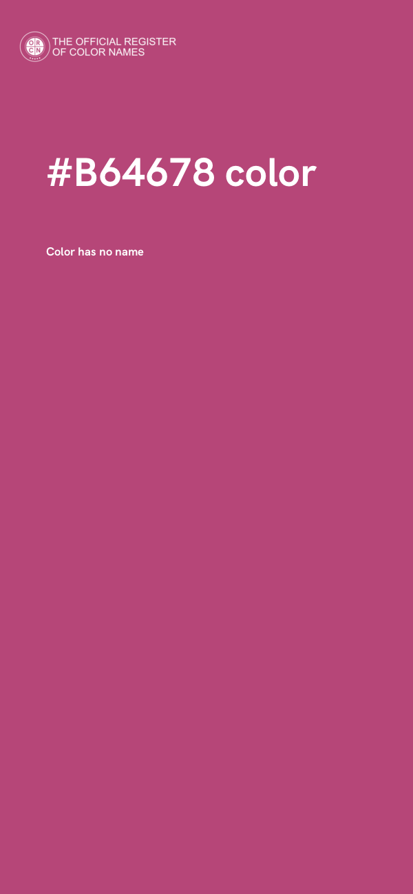 #B64678 color image