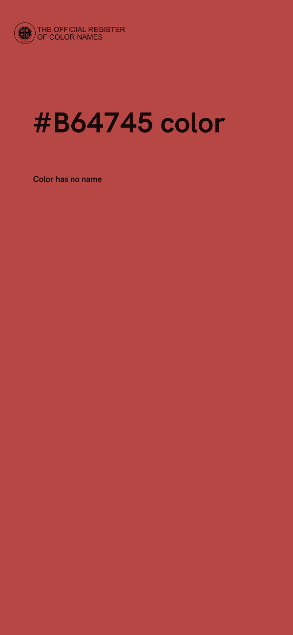 #B64745 color image