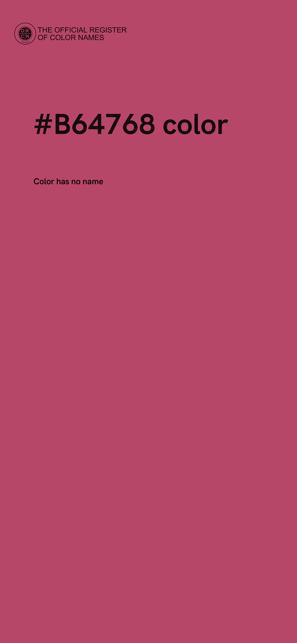 #B64768 color image