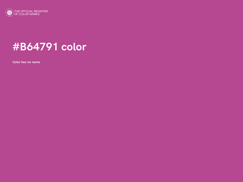#B64791 color image