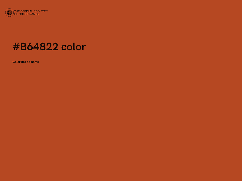 #B64822 color image