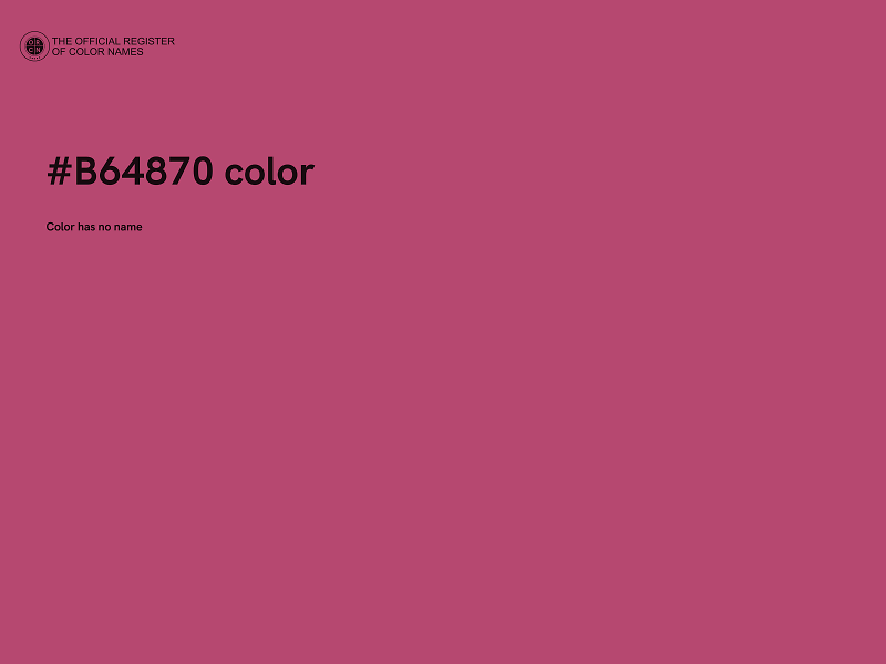 #B64870 color image