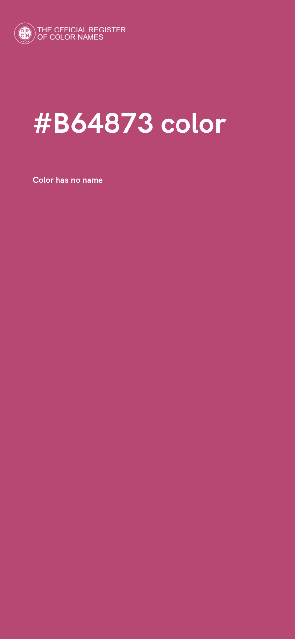 #B64873 color image