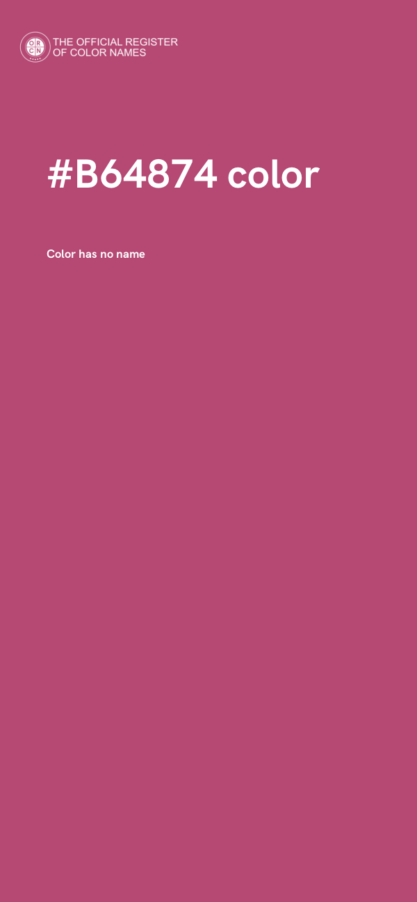 #B64874 color image