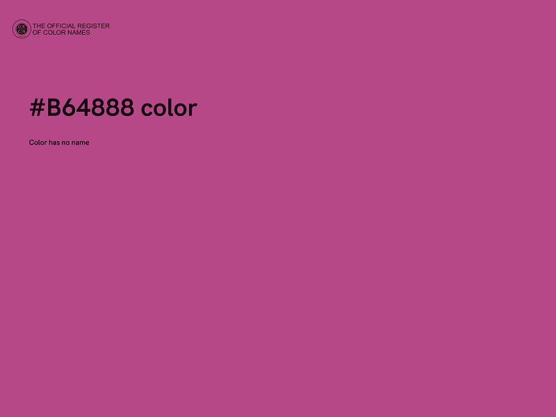 #B64888 color image