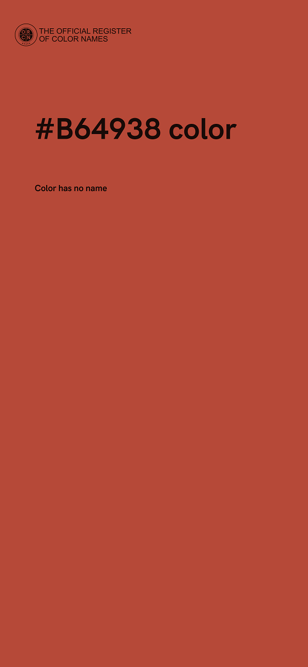 #B64938 color image