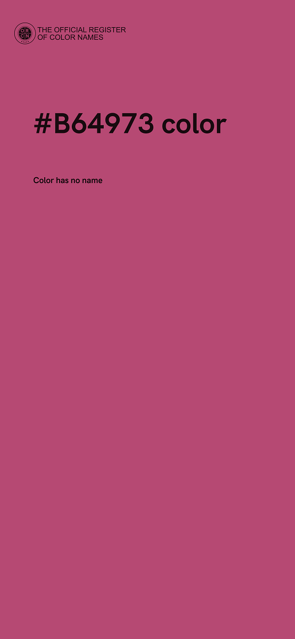 #B64973 color image