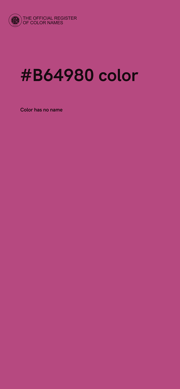 #B64980 color image