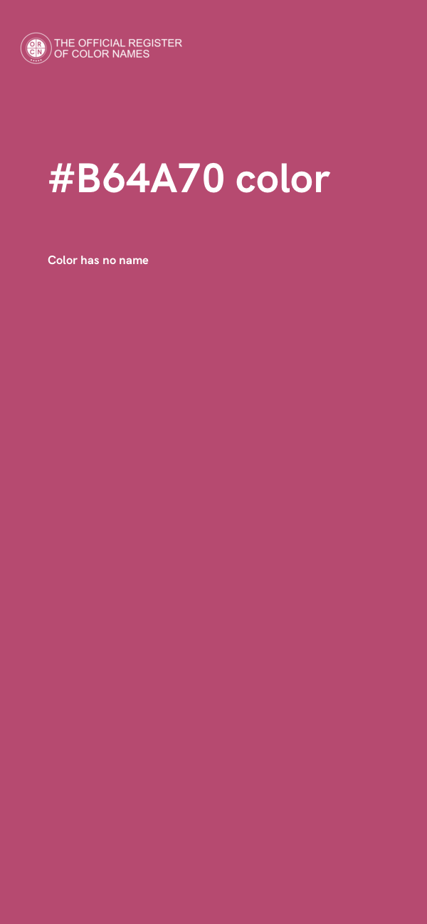 #B64A70 color image
