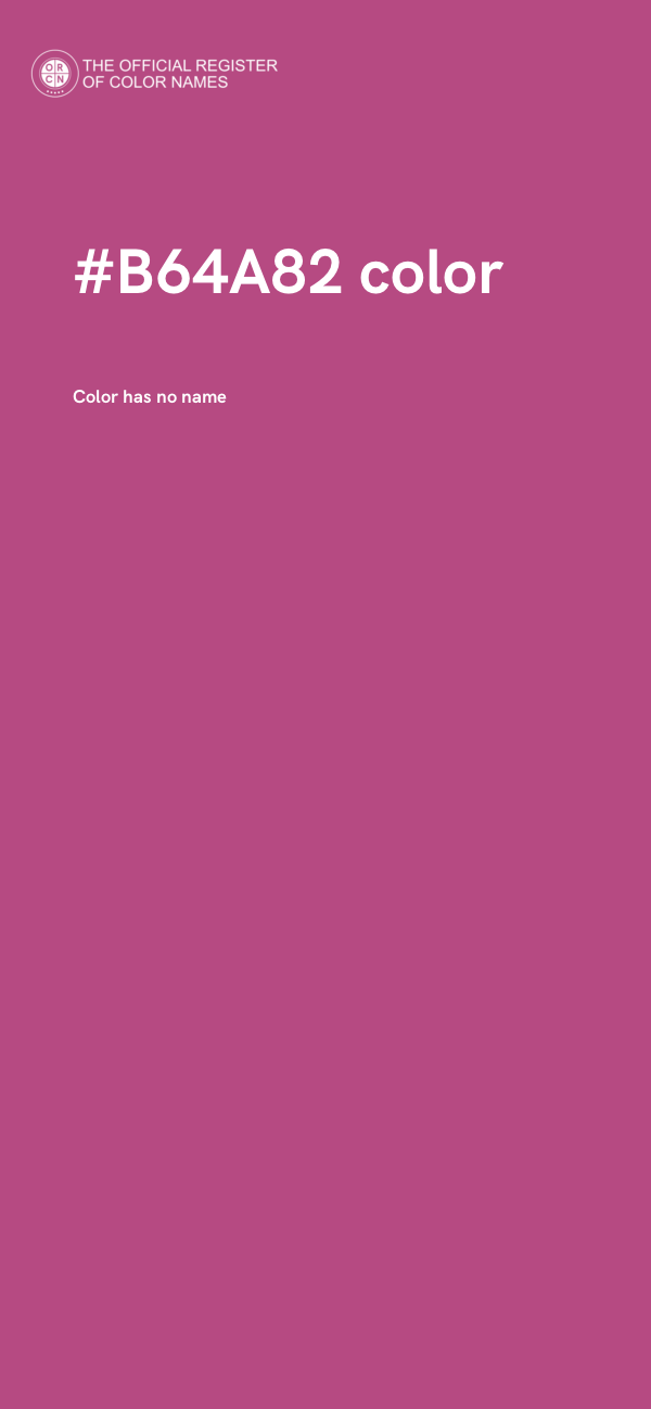 #B64A82 color image