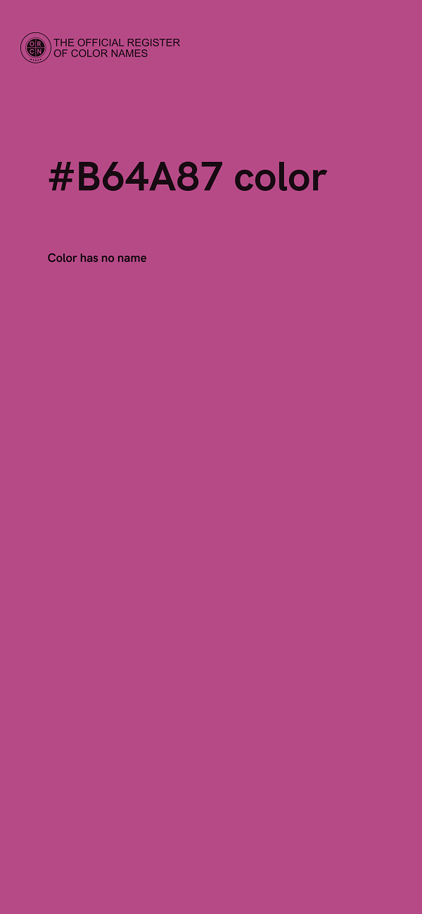 #B64A87 color image