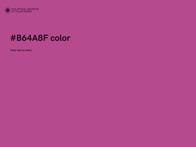 #B64A8F color image