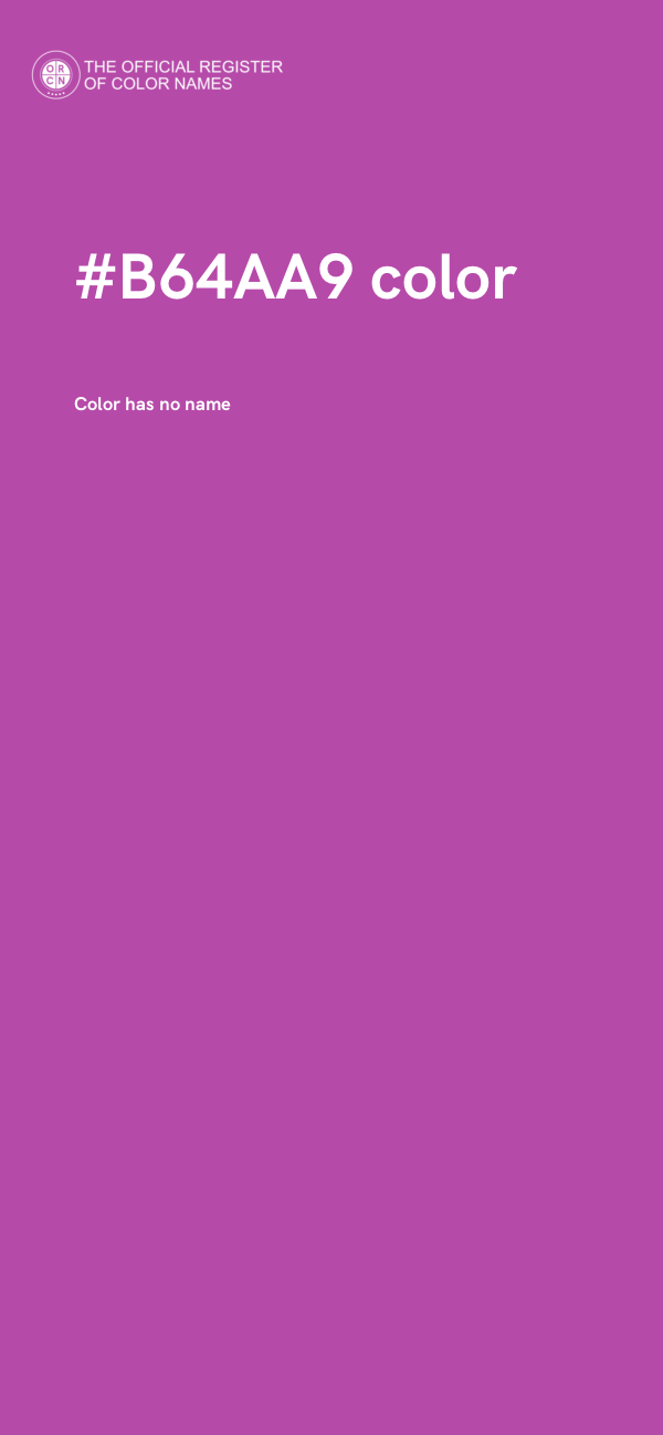 #B64AA9 color image