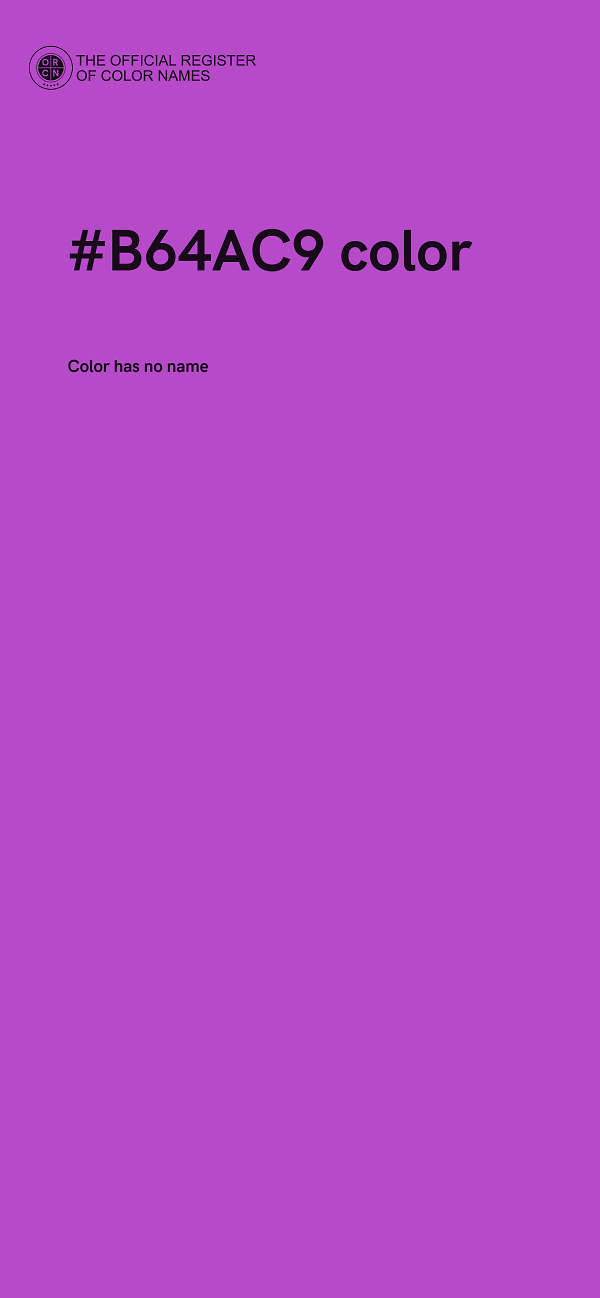 #B64AC9 color image