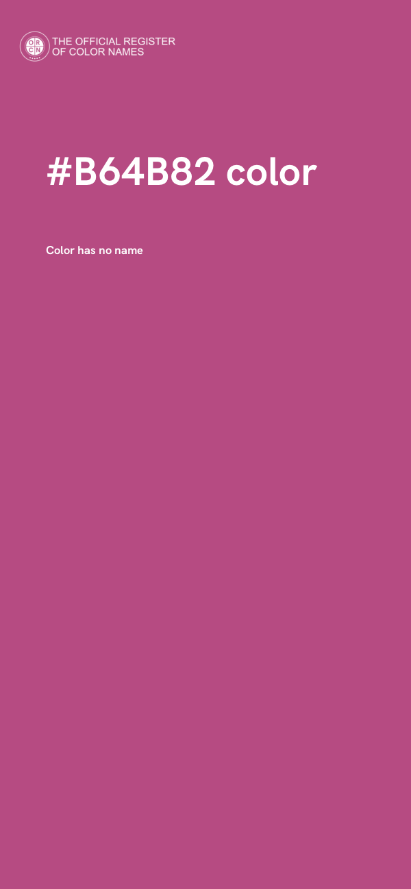 #B64B82 color image