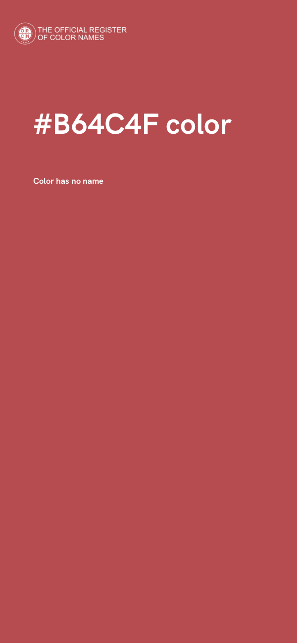 #B64C4F color image