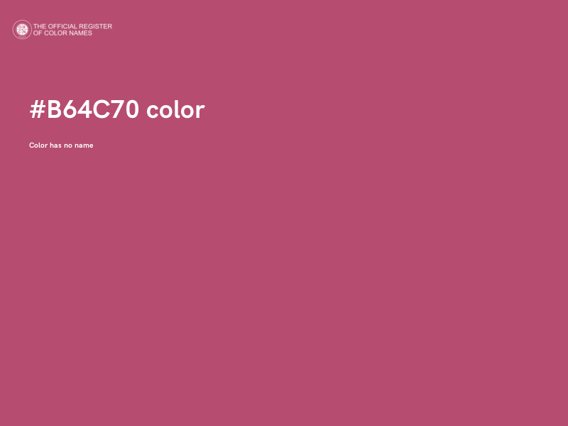#B64C70 color image
