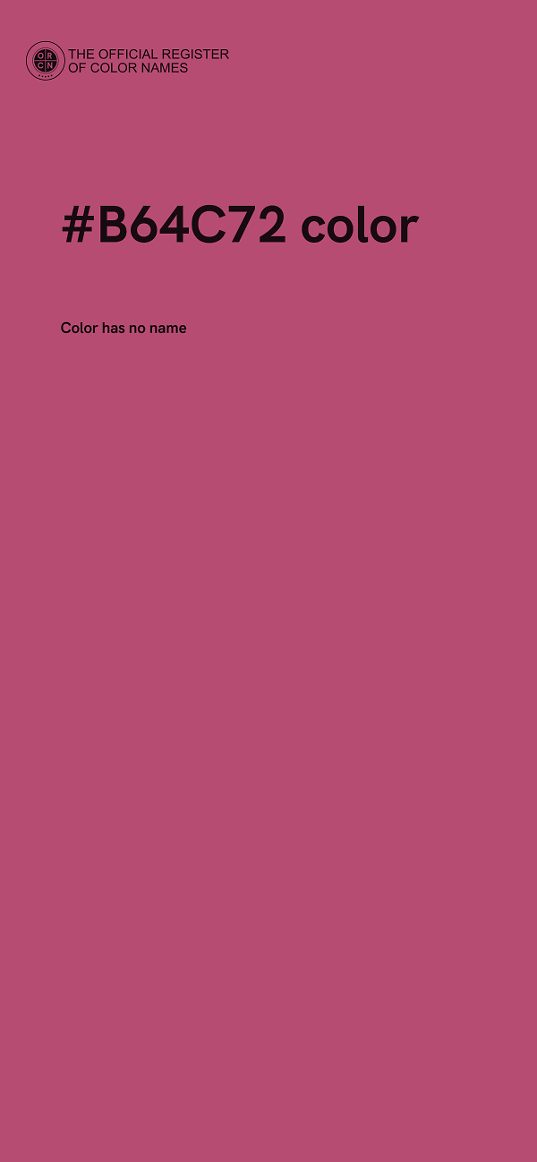 #B64C72 color image