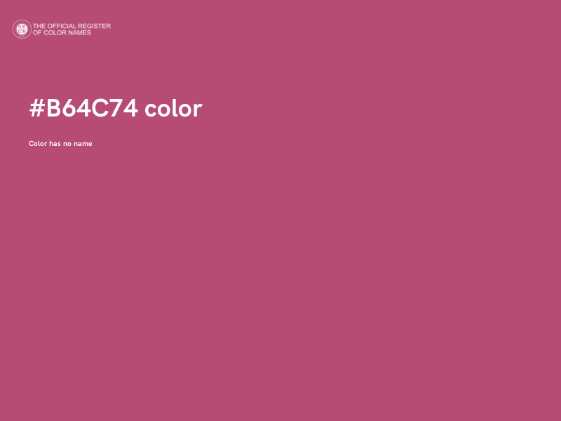 #B64C74 color image